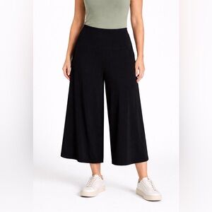 Sympli Size 10 Palazzo Gaucho Pants Wide Leg Capri Black Canada